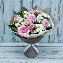 Букет цветов из:  Герберы, Альстромерии и Хризантемы в Горбатовке