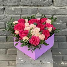 Цветочная композиция из Розы в коробке в Горбатовке