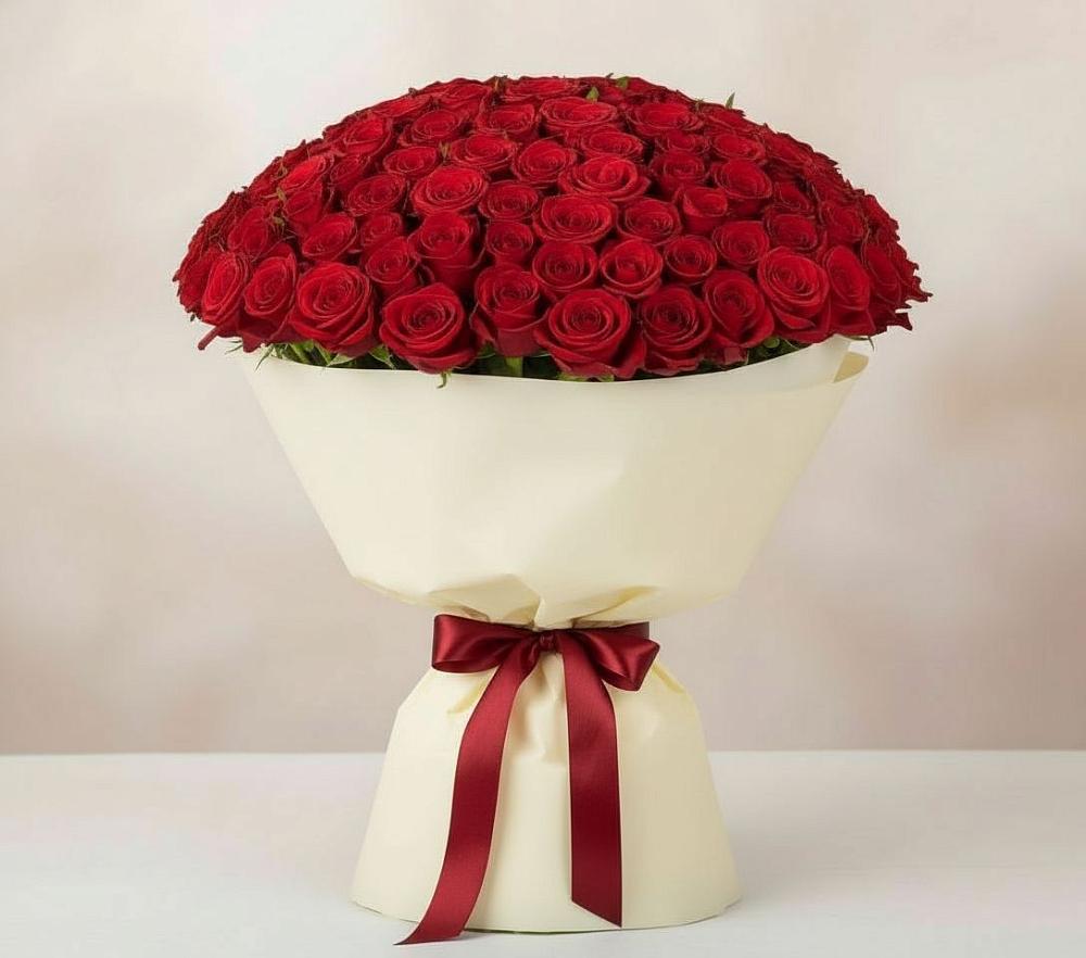 Букет 101 Красная роза Милано в Горбатовке