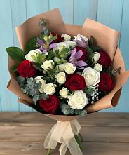 Букет цветов из:  Розы и Альстромерии в Горбатовке