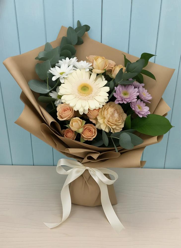 Букет цветов из: Герберы и Хризантемы в Горбатовке