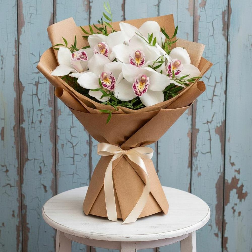 Букет цветов из: Орхидеи и Розы в Горбатовке