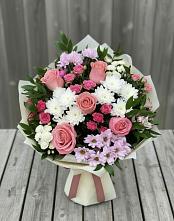 Букет цветов из:  Альстромерии, Гвоздики, Розы и Хризантемы #REPLACE_PRED# Горбатовке
