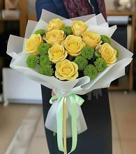 Букет цветов из:  Хризантемы и Розы в Горбатовке