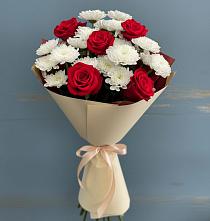 Букет цветов из:  Розы и Хризантемы в Горбатовке