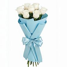 Букет 7 белых роз Проуд в Горбатовке