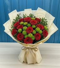 Букет цветов из:  Розы и Хризантемы в Горбатовке